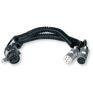 Adapter Spiralleitung 15/2x7-polig 24 V, Kunststoff